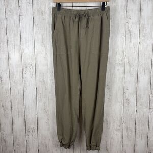 Thread & Supply Joggers Women Small Slate Green Soft Lyocell Lounge Pants Casual